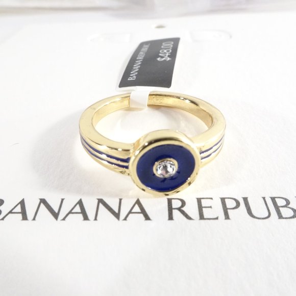 Banana Republic Women's Metallic Roots Enamel RING NWT 58 Sz 5 6 and 7 - Picture 4 of 7